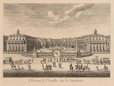 Vue du Château de Versailles, vu de lavant-cour, 1682. Creator: Israël Silvestre (French, 1621-1691).