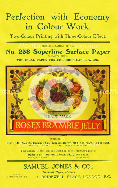 'Perfection with Economy in Colour Work - Samuel Jones & Co., Ltd advertisement', 1909. Creator: Unknown.