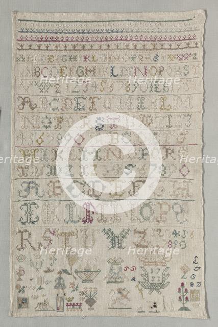 Sampler, 1751. Creator: Unknown.