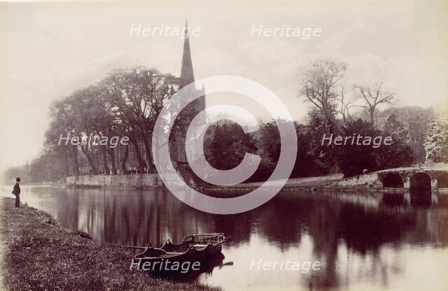 Stradford-on-Avon Church, from the Avon, 1870s. Creator: Francis Bedford.