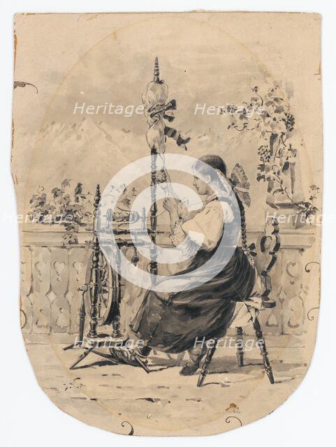 Priadka, 1890-1900. Creator: Jaroslav Vesin.