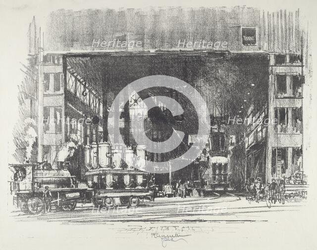 The Urns, Casting Big Shells, 1916. Creator: Joseph Pennell.