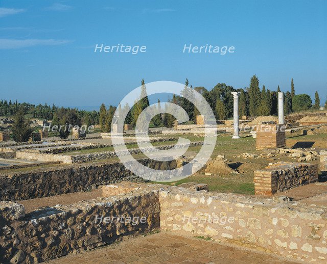 Partial view of the Roman ruins of Italica.