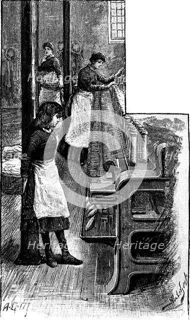 Lace making, 1884. Artist: Unknown