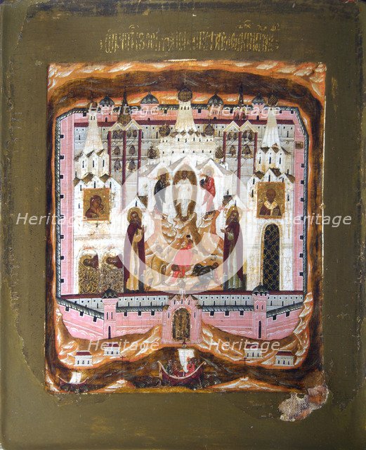 Saints Zosima and Savvatiy of Solovki, Early 17th cen.. Artist: Russian icon  