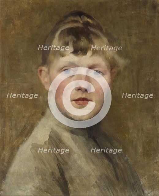 Self-Portrait, 1884-1885. Creator: Helene Schjerfbeck.