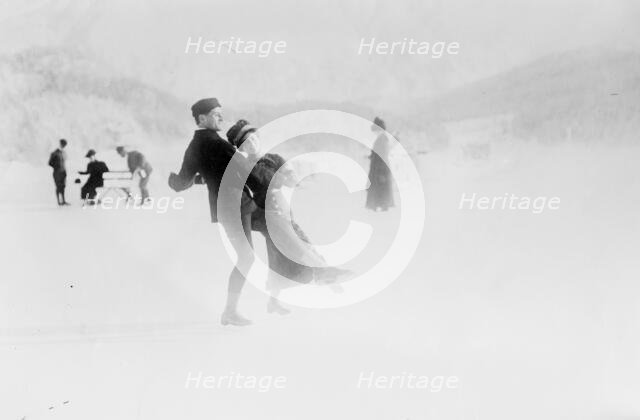 Ice-dancing, St. Moritz, between c1910 and c1915. Creator: Bain News Service.