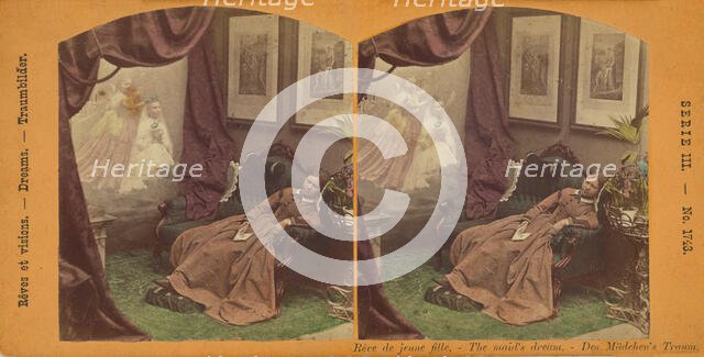 Reve de jeune fille. - The maid's dream. - Des Madchen's Traum., about 1865. Creator: S.P. Christmann.