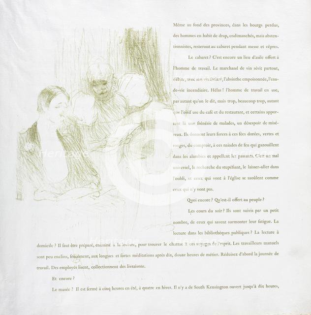 Yvette Guilbert-French Series: No. 8, 1894. Creator: Henri de Toulouse-Lautrec (French, 1864-1901).