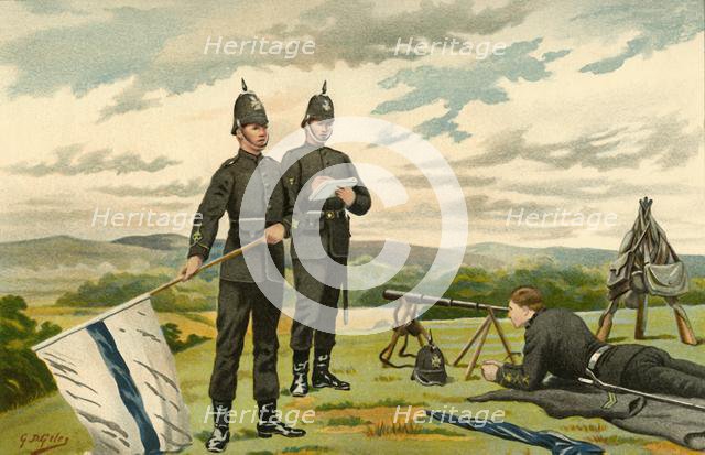 'The 1st Middlesex (Victoria Rifles) - Volunteers', 1890. Creator: Godfrey Douglas Giles.