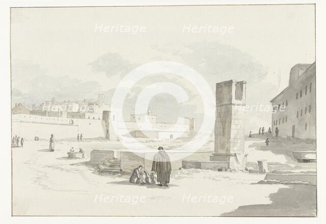 Cityscape in Giovinazzo, 1778. Creator: Louis Ducros.