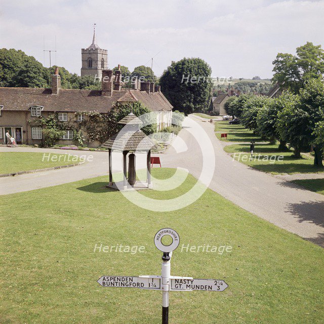 Village green, Westmill, Hertfordshire, 1973. Artist: John Gay.
