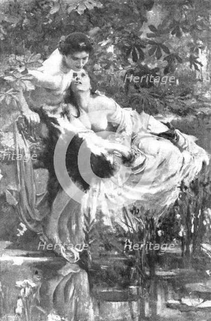 Pictures from the Royal Academy: Echo and Narcissus - Solomon J. Solomon, 1895. Creator: George Meisenbach.