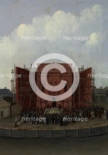 Service at the Svyato-Troitskaya Cathedral of the Holy Trinity, Tomsk, 1885. Creator: Pavel Mikhailovich Kosharov.