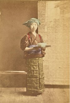 Mousmée in Country Teahouse, 1897. Creator: Ogawa Kazumasa.