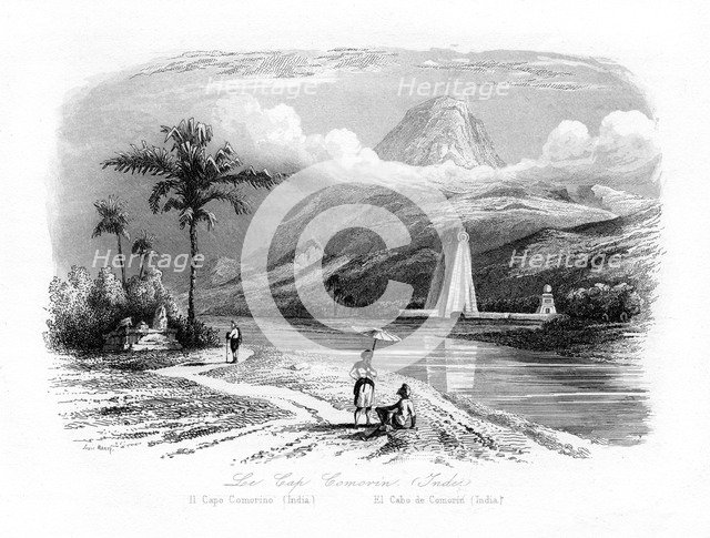 Cape Comorin, India, c1840. Artist: N Remond