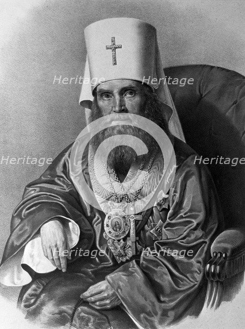 Metropolitan Filaret (Drozdov) of Moscow, c19th century. Artist: Unknown