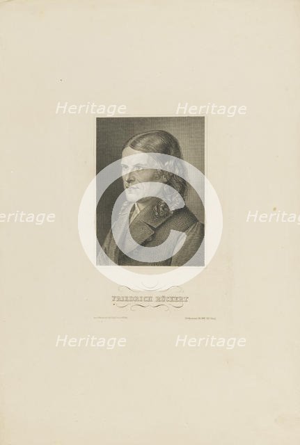 Portrait of Friedrich Rückert (1788-1866) , ca 1845. Creator: Anonymous.