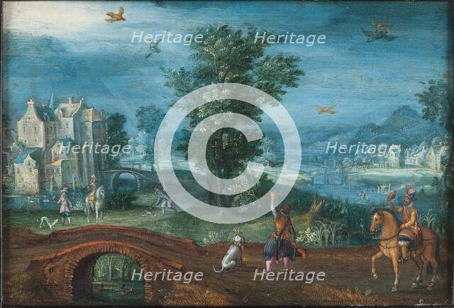 Landscape with Falconers, 1612-1645. Creator: Mattheus Adolfsz Molanus.