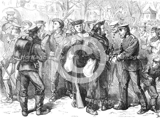 Arrival of Prussian sailors at Versailles, 1871. Creator: Unknown.