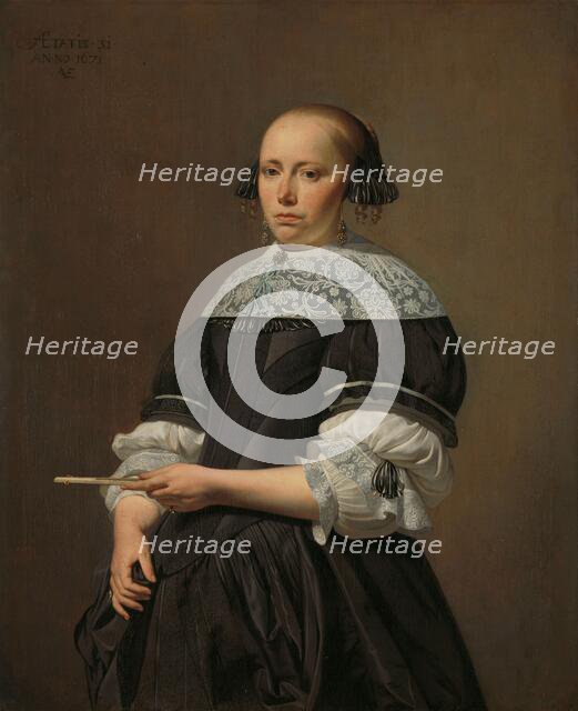 Elisabeth van Kessel (1640-1717), Wife of Willem Jacobsz Baert, 1671. Creator: Caesar Boëtius van Everdingen.