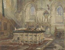 Tomb of Sir George Broke, Lord Cobham and his wife Anne, 1813-1874. Creator: Thomas Shotter Boys.