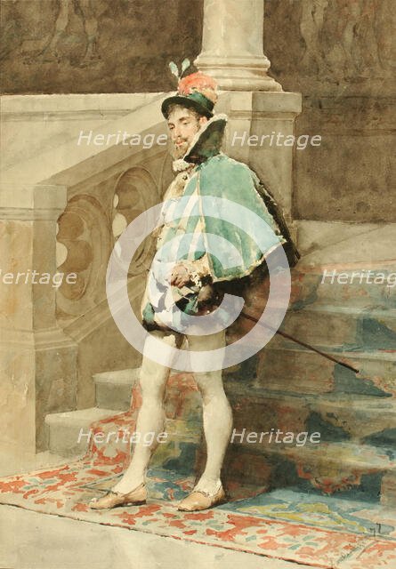 Study of a Courtier, 1877. Creator: Carlo Randanini.