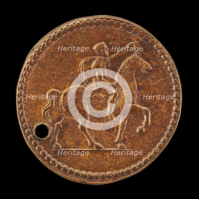 Nude Man on Horseback [reverse], 15th century. Creator: Unknown.