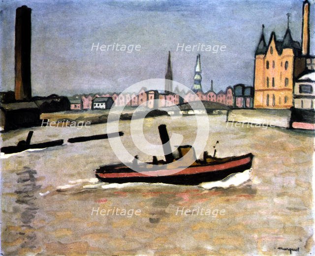 'The Port of Hamburg', 1909. Artist: Albert Marquet