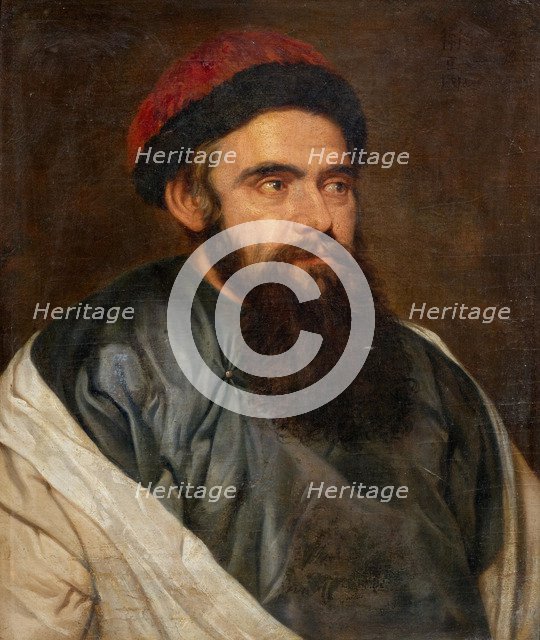 Portrait of Martino Martini (1614-1661), Jesuit missionary and cartographer in China, 1654.