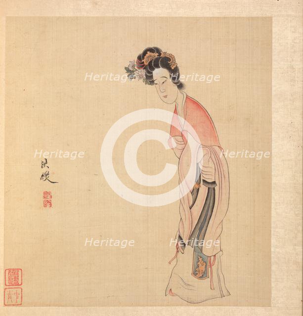 Paintings after Ancient Masters: A Lady, 1598-1652. Creator: Chen Hongshou (Chinese, 1598/99-1652).