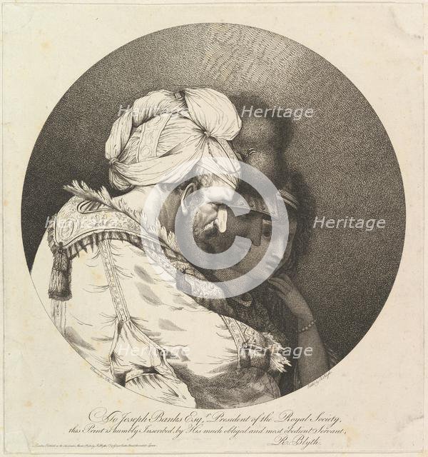 Three Oriental Heads, March 5, 1780. Creator: Robert Blyth.