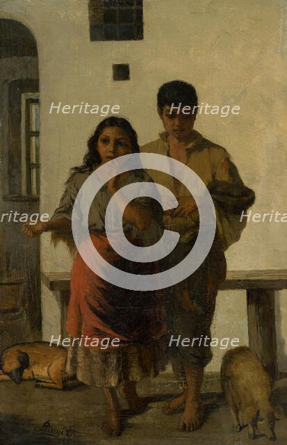 Young gypsies, 1885. Creator: Eduard Hrinák.