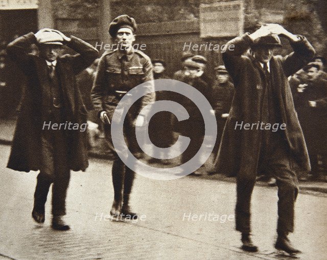 Two Sinn Fein members arrested by British troops, Dublin, Ireland, 1920. Artist: Unknown