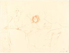 Woman with a Tray (Femme au plateau), 1896. Creator: Henri de Toulouse-Lautrec.