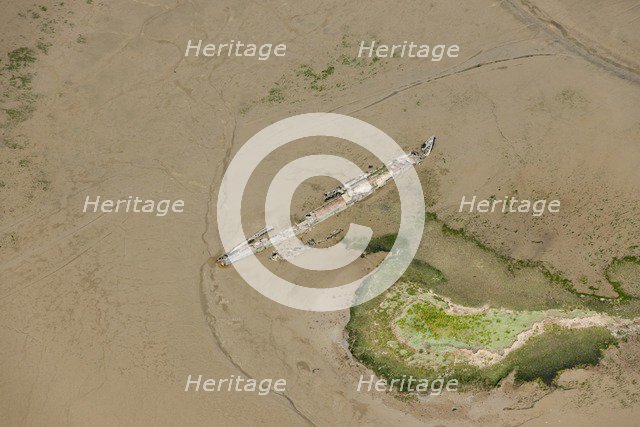 Wrecks at Stoke Saltings, Kent, 2015.  Artist: Damian Grady.