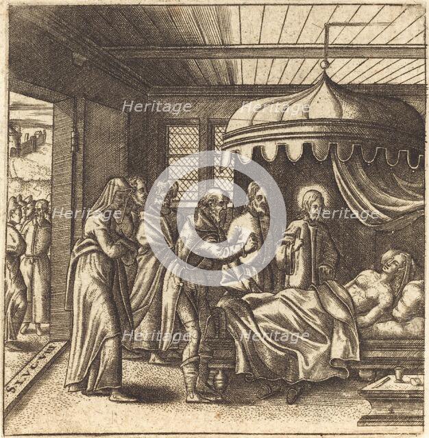 Christ Raises the Daughter of Jairus, probably c. 1576/1580. Creator: Leonard Gaultier.