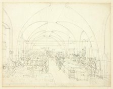 Study for Stamp Office, from Microcosm of London, c. 1809. Creator: Augustus Charles Pugin.