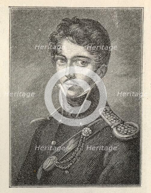 Portrait of the author Theodor Körner (1791-1813). Creator: Anonymous.