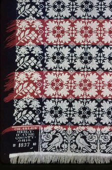 Coverlet, Ohio, 1837. Creator: Charles Meily.