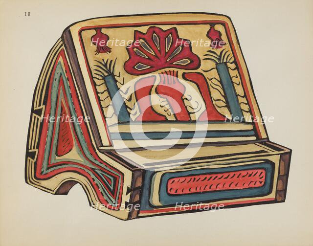 Plate 18: Reading Stand, Llano: From Portfolio "Spanish Colonial Designs of New Mexico", 1935/1942. Creator: Unknown.