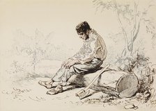 Woodcutter, 1855-1857. Creator: Paul Gavarni.