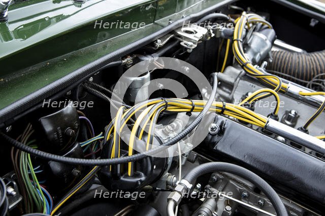 Engine of a 1961 Aston Martin DB4 GT previously owned by Donald Campbell. Creator: Unknown.