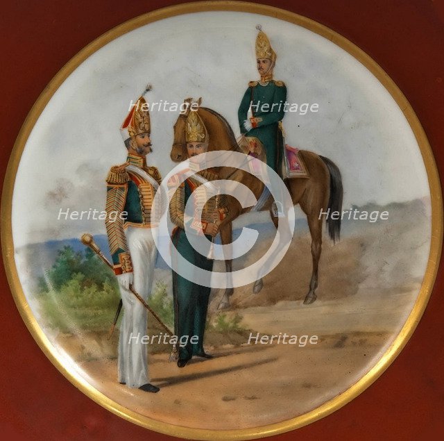 Russian Grenadiers (Plate), 1850s. Artist: Anonymous  