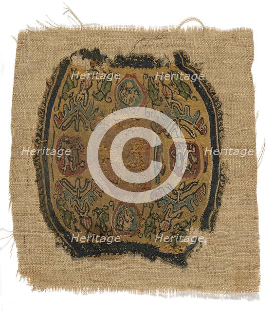 Roundel, Egypt, Roman period (30 B.C.- 641 A.D.)/Arab period (641-969), 6th/8th century. Creator: Unknown.