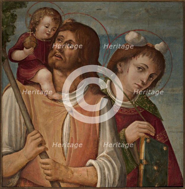 Saints Christopher and Stephen, 1512-1516. Creator: Carrari, Baldassarre, the Younger (c. 1460-1516).