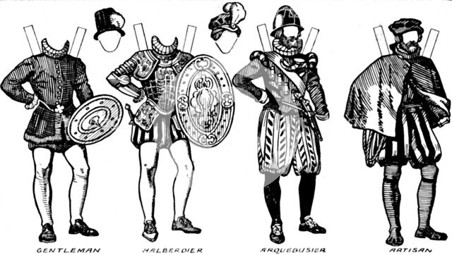 'The Gallery of Historic Costume: Some of the Dresses Worn in Elizabeth's Reign', c1934. Artist: Unknown.