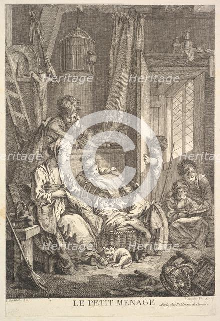 The Small Household, mid to late 18th century. Creator: Jacques Gabriel Huquier.