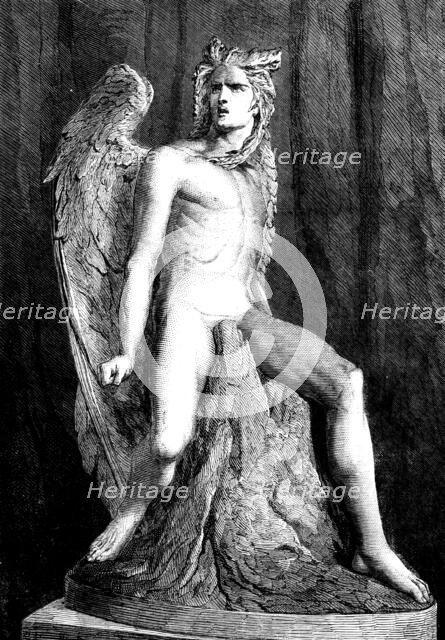 The International Exhibition: "Lucifer", a plaster statue, by Constantio Corti, 1862. Creator: Unknown.