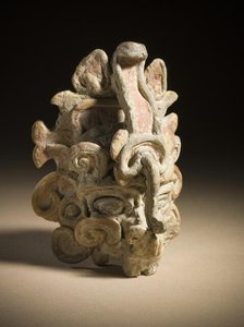 Deity Head, Mexico, Chiapas, Maya, 200-500. Creator: Unknown.